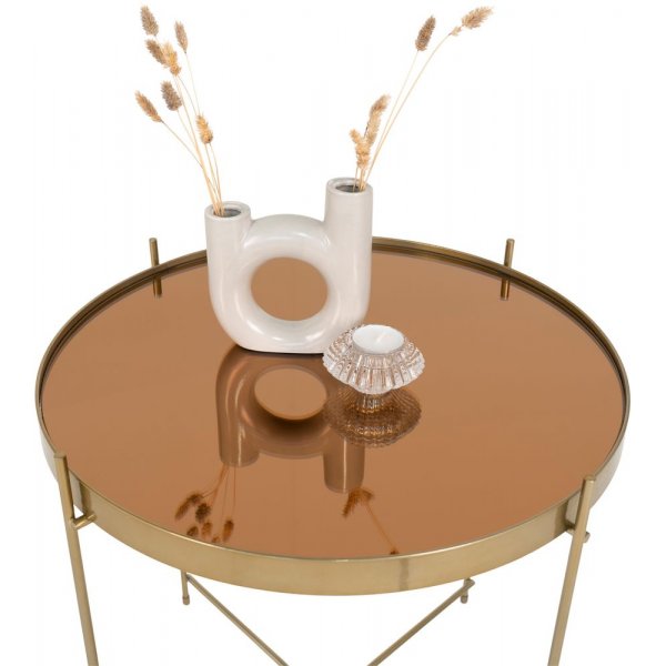 Venezia Soffbord 48 x 48 cm - Mässing/glas Venezia Soffbord 48 x 48 cm - Mässing/glas