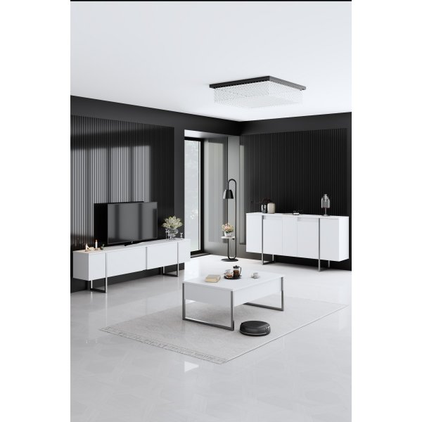 Buffet Lux - Blanc/argent
