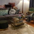 Kundbild Sittpuff Isabelle 50Ø cm - Grön (Sammet)/Mässing: J