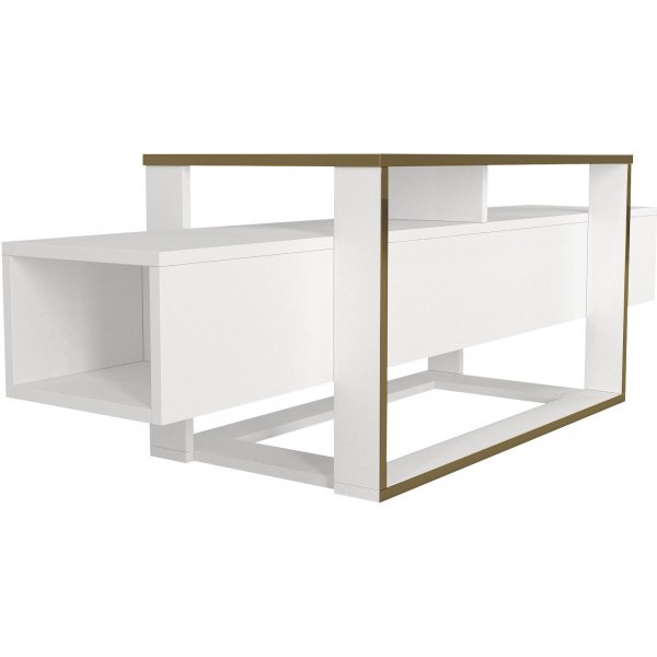 Bianco TV-bänk - Vit/guld Bianco TV-bänk - Vit/guld