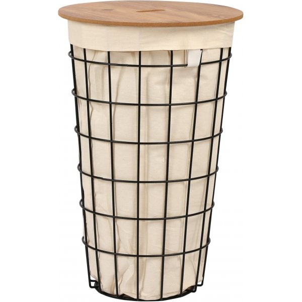 Panier à linge Hazel - Chêne/noir Panier à linge Hazel - Chêne/noir