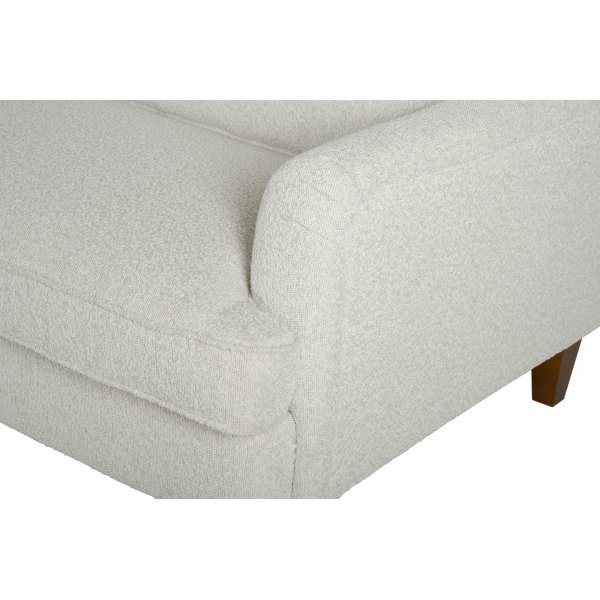 Soffa 210 cm bred Howard Watford Deluxe i boucl + Mbeltassar
