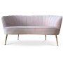 Snckan 2-sits sammetssoffa rosa / Mssing