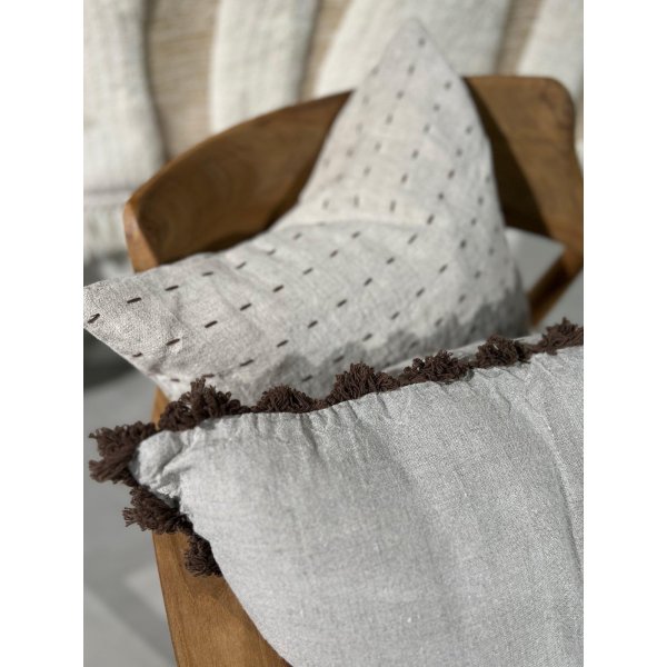 Ida kussenhoes 40 x 60 cm - Donkere nougat