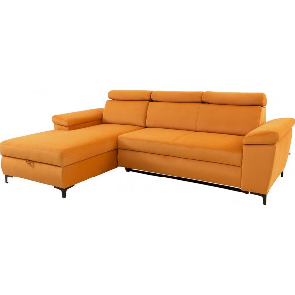 Santi slaapbank links - Oranje Santi slaapbank links - Oranje