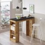 Style barbord 120 x 51,6 cm - Furu/svart