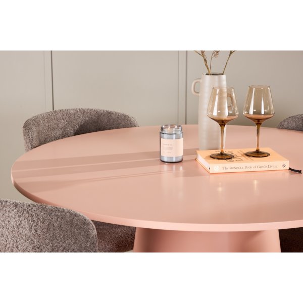 Matbord Lanzo med 4 st Astoria stolar - Beige/rosa/brun + 4.00 x Stolsdyna Matbord Lanzo med 4 st Astoria stolar - Beige/rosa/brun + 4.00 x Stolsdyna