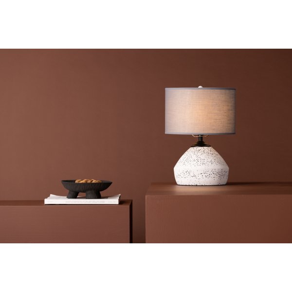 Lampe à poser Sisteron - Blanc/gris foncé Lampe à poser Sisteron - Blanc/gris foncé