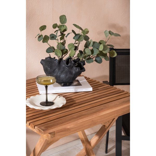 Ghana utematgrupp med 2 st Copacabana stolar - Svart/Teak