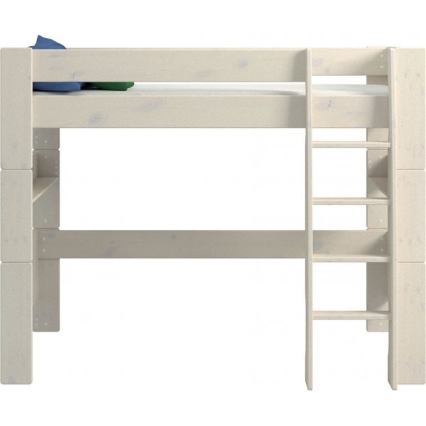 Voor kinderen hoge hoogslaper 90 x 200 cm - Whitewash