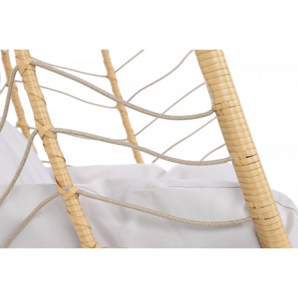 Hängstol i konstrotting - Natur / Svart Hängstol i konstrotting - Natur / Svart