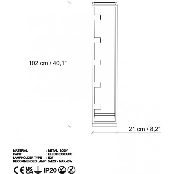 Lampadaire Caf - Noir