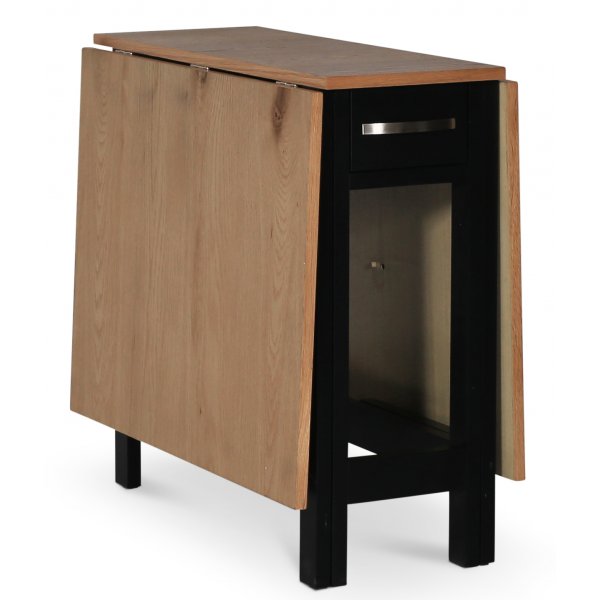 Matgrupp; Slagbord med 4 st pinnstolar - Svart / Ek - Fr + 3.00 x Mbeltassar