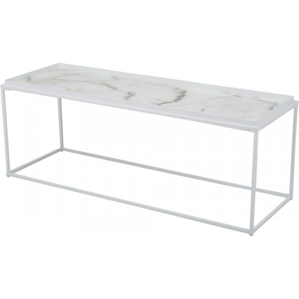 Table basse Hilliard 122 x 42 cm - Blanc