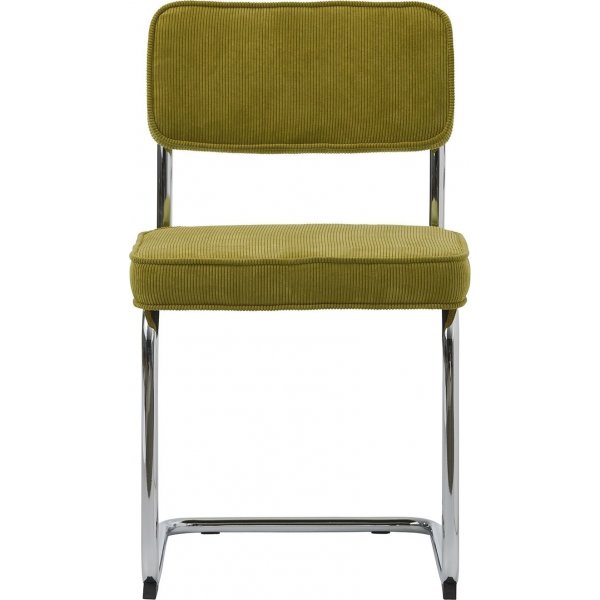 Chaise Aero en velours ctel vert