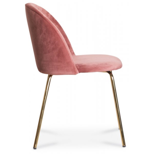 Giovani velvet stol - Korallrosa / Mässing Giovani velvet stol - Korallrosa / Mässing