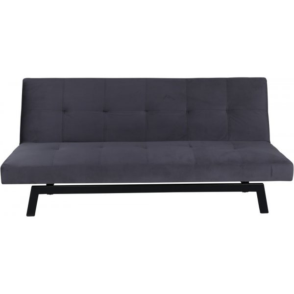 Bäddsoffa i mörkgrå sammet + Möbeltassar Bäddsoffa i mörkgrå sammet + Möbeltassar