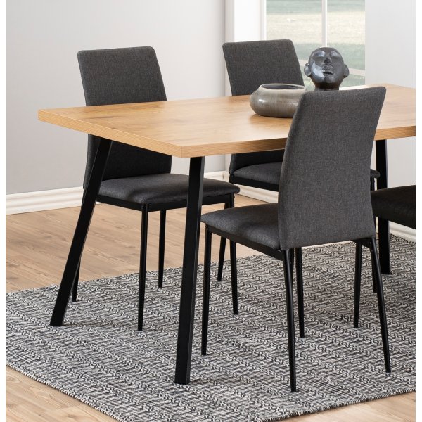 Chaise de salle à manger Demina - Gris foncé Chaise de salle à manger Demina - Gris foncé