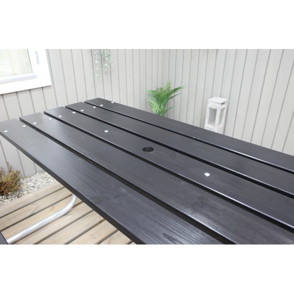 Stabiele bankenset met rugleuning - Zwart