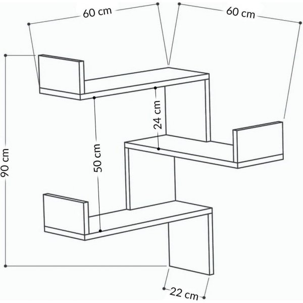 Luxa wandplank - Eiken