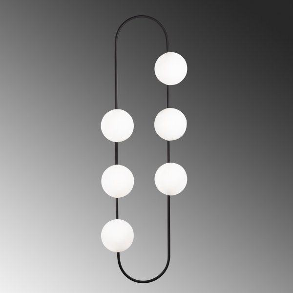 Abakus wandlamp 4921 - Zwart/wit