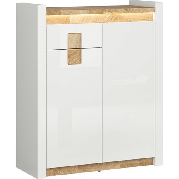 Alameda ladekast 92 x 110,5 cm - Wit/eiken