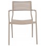 Utegrupp: 4 stolar och matbord 122 beige - Merca/Pino