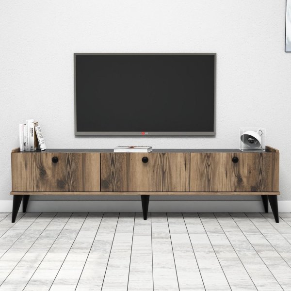 Lidya TV-meubel - Walnoot/marmer Lidya TV-meubel - Walnoot/marmer
