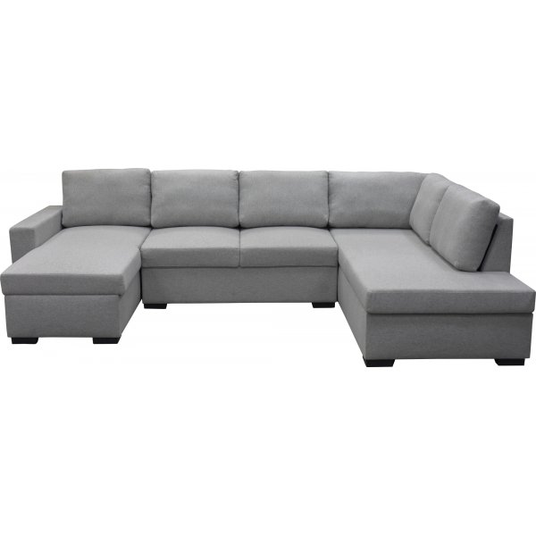 Soffa 309 cm ljusgrå - Solna + Fläckborttagare för möbler Soffa 309 cm ljusgrå - Solna + Fläckborttagare för möbler
