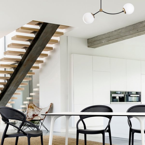 Plafonnier Chromozom 1011 - Blanc/noir Plafonnier Chromozom 1011 - Blanc/noir