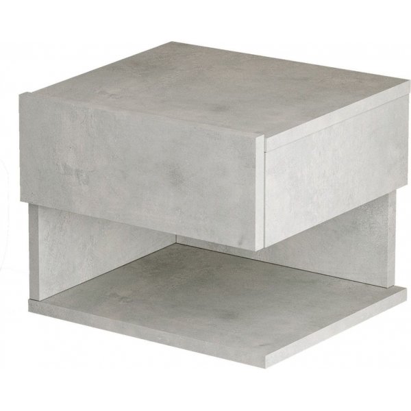 Table de chevet suspendue Luvio imitation ciment Table de chevet suspendue Luvio imitation ciment