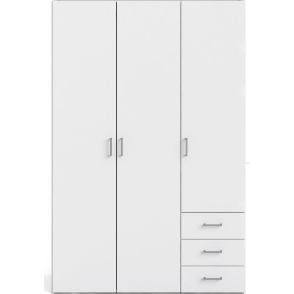 Armoire basse Space avec 3 portes et 3 tiroirs - Blanc Armoire basse Space avec 3 portes et 3 tiroirs - Blanc