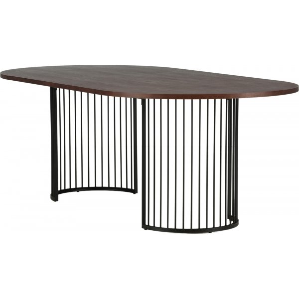 Table à manger Hamneskär 220 x 110 cm - Noir/noyer Table à manger Hamneskär 220 x 110 cm - Noir/noyer