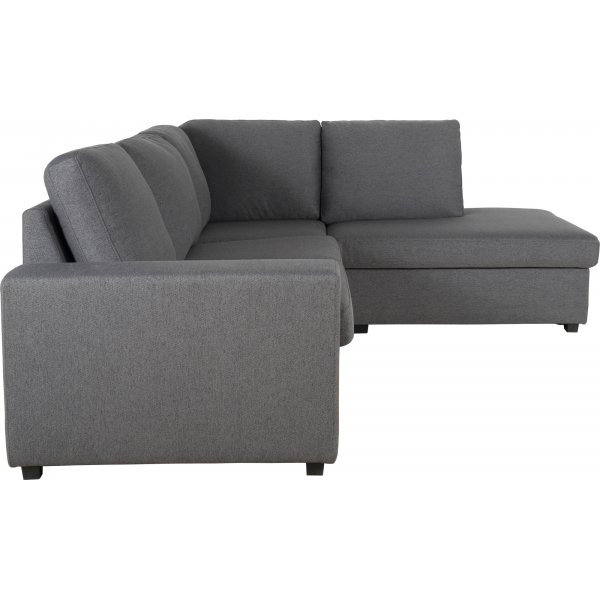 Soffa grå med öppet avslut 244 cm + Textilrengöring för möbler Soffa grå med öppet avslut 244 cm + Textilrengöring för möbler