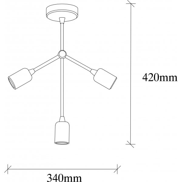 Plafonnier Moineau 1247 - Noir