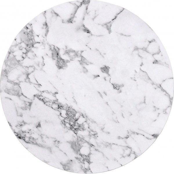 Table basse Ruffo 38/60 cm - Marbre blanc/gris argent