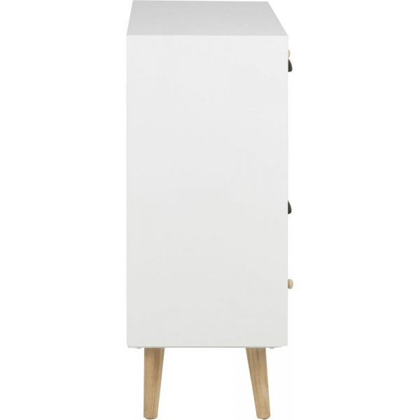 Thais Ladekast 70x81 cm - Wit/meerkleurig + Meubelpoten Thais Ladekast 70x81 cm - Wit/meerkleurig + Meubelpoten