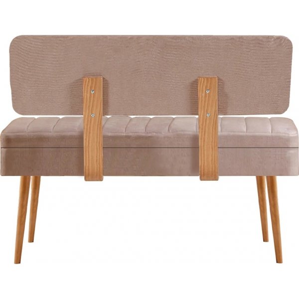 Banc Vina avec dossier - Pin/pierre