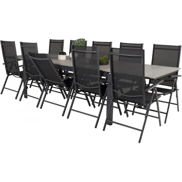 Levels utematgrupp med 10 st Break stolar - Svart/Grå Levels utematgrupp med 10 st Break stolar - Svart/Grå