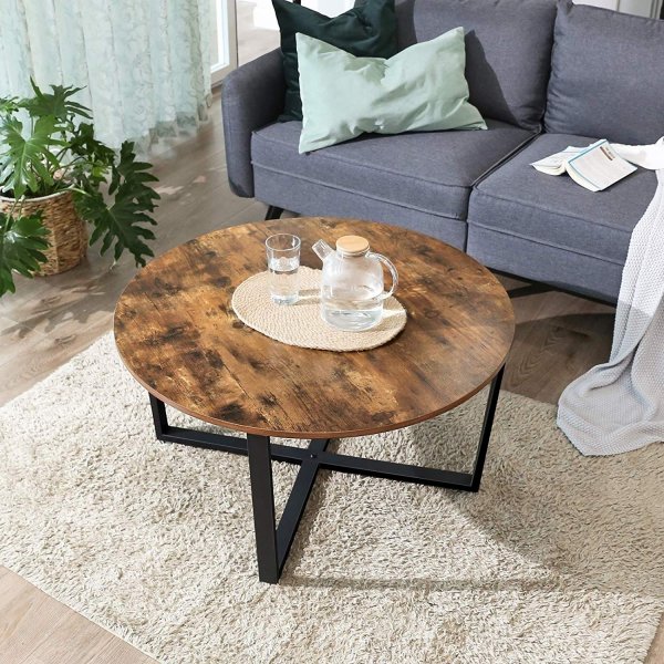 Table basse Beppe Ø88 cm - Marron/noir Table basse Beppe Ø88 cm - Marron/noir