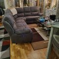 Kundbild Enjoy recliner-h�rnsoffa - 5-sits (el) i antracit microfibertyg: Super snygg soffa . Fina s�mar ....