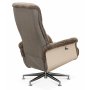 Relaxfauteuil met voetenbank in echt schapenvacht eiken/donkerbeige - Ulla + Vlekverwijderaar voor meubels