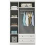 Inci garderob 105 x 50 x 210 cm - Vit