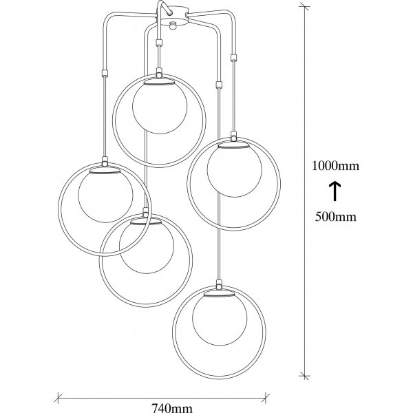 Plafonnier Dolly 4511 - Noir/blanc