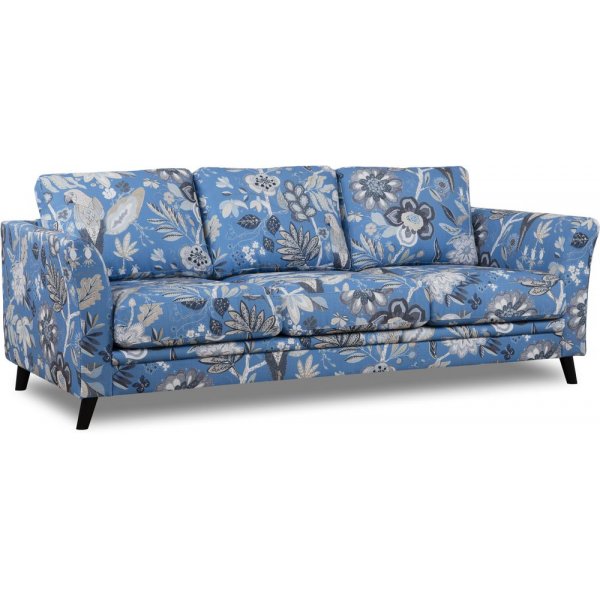 Ekerö 3-sits soffa i blommigt tyg - Eden Parrot Blue Ekerö 3-sits soffa i blommigt tyg - Eden Parrot Blue