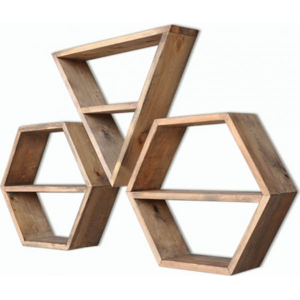 Abstrakt vägghylla 61 - Valnöt Abstrakt vägghylla 61 - Valnöt