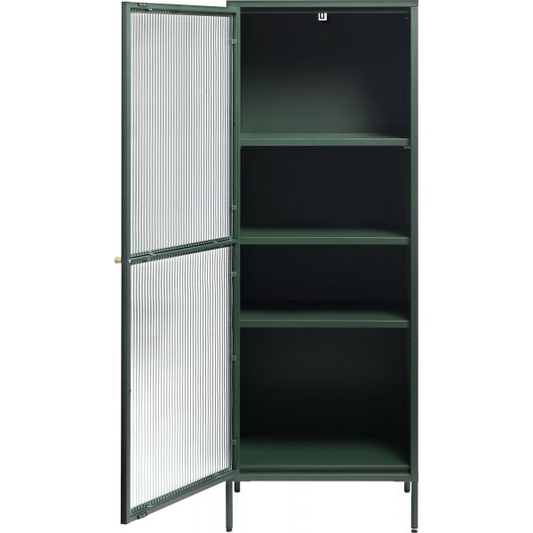 Armoire mtal vert fonc Dobb avec porte vitre H160 cm