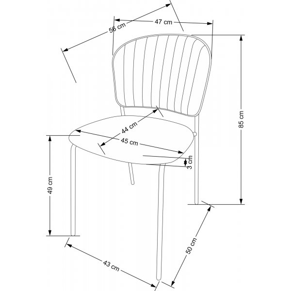 Cadeira matstol 499 - Rosa Cadeira matstol 499 - Rosa