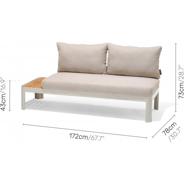 Portals lounge groep 3 - Wit/teak Portals lounge groep 3 - Wit/teak