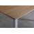 Fr matbord i ek med vita ben - 180x90 cm